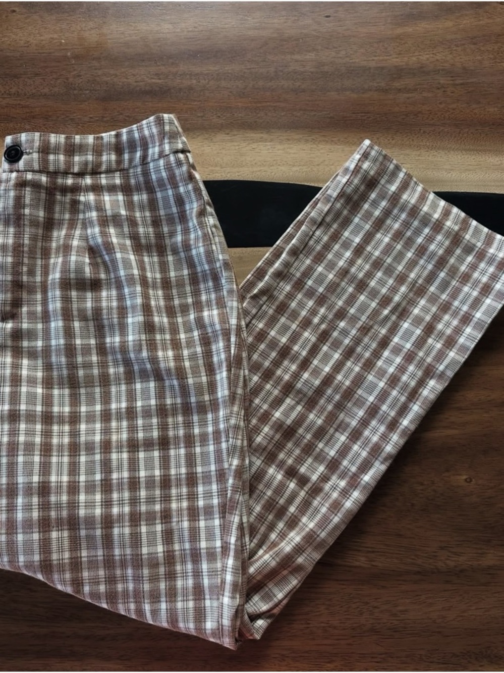 Women’s Brown Plaid Dress Pants